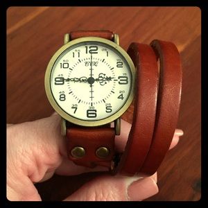 Boutique leather wrap watch
